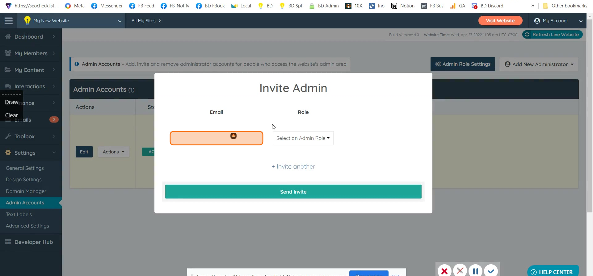 Email address field